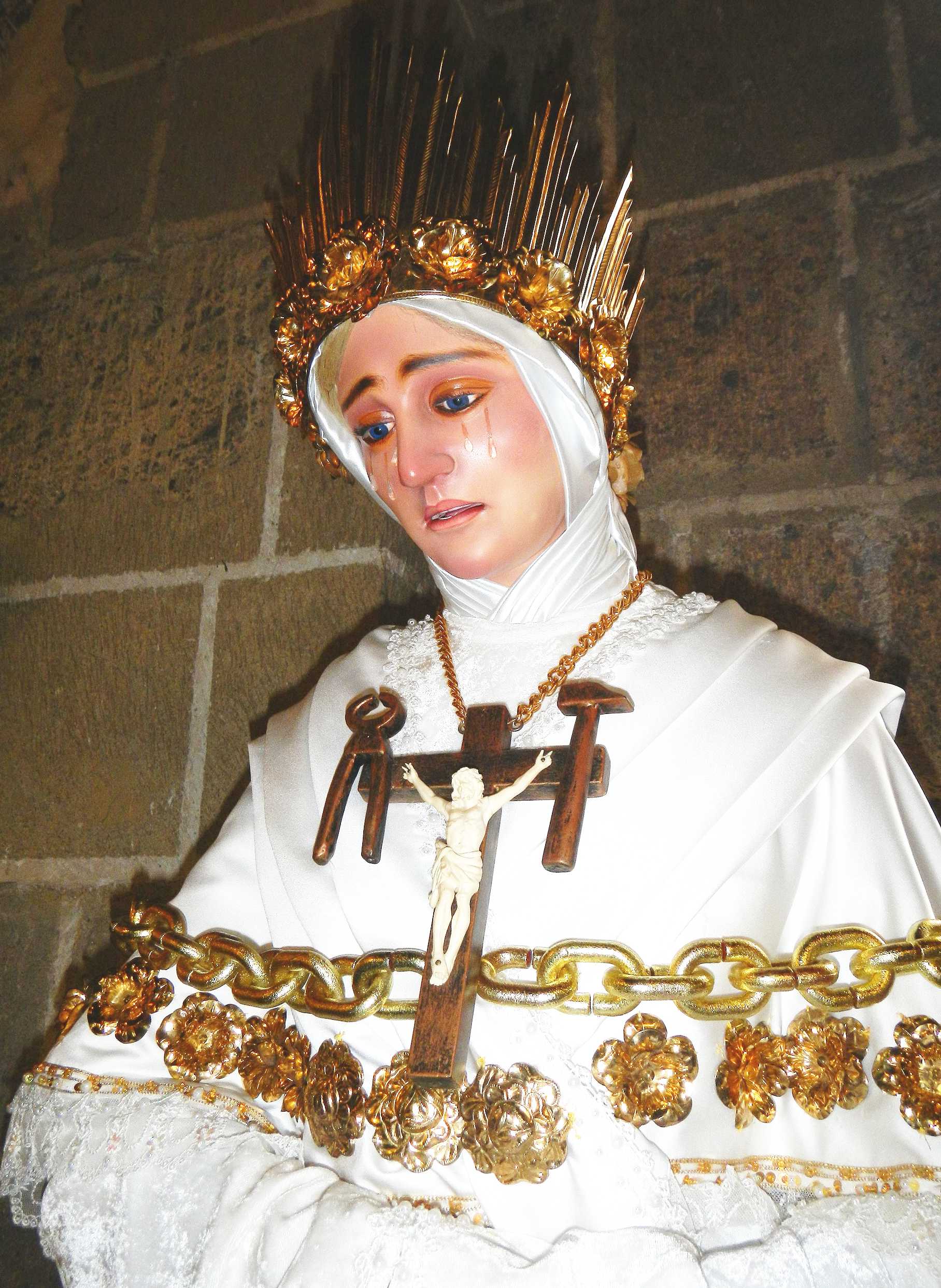 Our Lady of La Salette is weeping